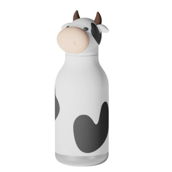 BESTIE-HOLIDAY-FLASCHE - Cow | mit Silikon Trinkhalm und Reinigungsbürste